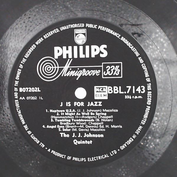 Johnson J.J. Quintet — J Is For Jazz