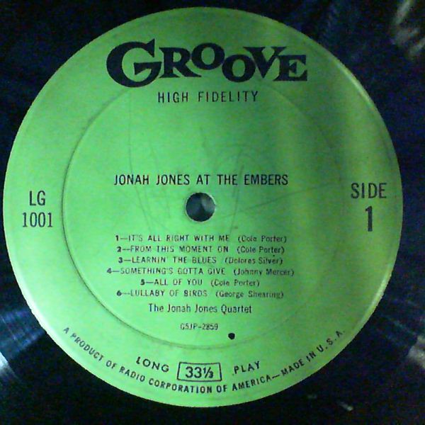 Jones Jonah Quartet — Jones Jonah At The Embers