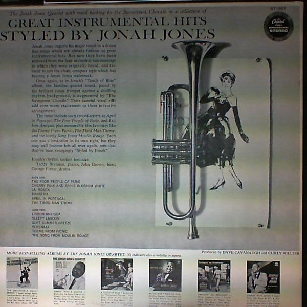Jones Jonah Quartet — Great Instrumental Hits Styled By Jones Jonah