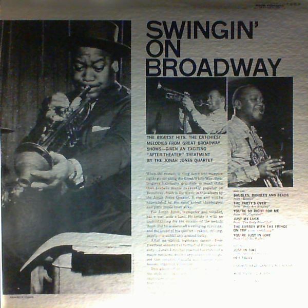 Jones Jonah Quartet — Swingin' On Broadway