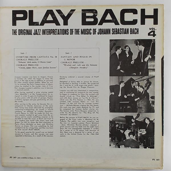 Loussier Jacques — Play Bach No. 4
