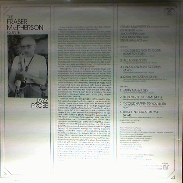 MacPherson Fraser (Quartet) — Jazz Prose