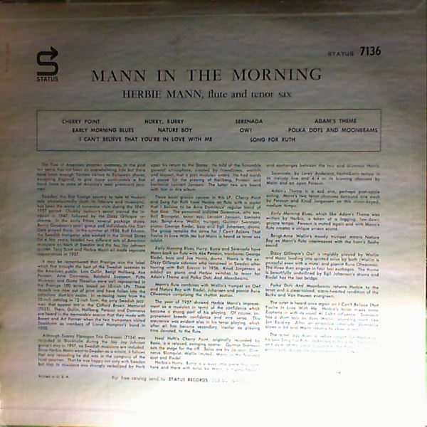 Mann Herbie — Mann In The Morning