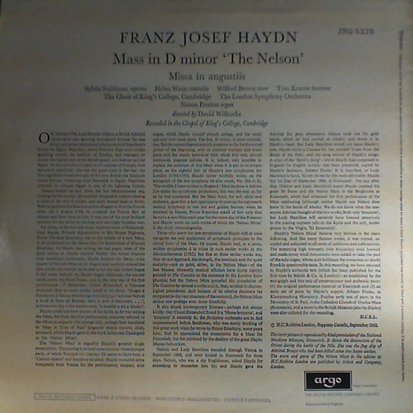 Willcocks David (con.) — F.J.Haydn: Nelson mass