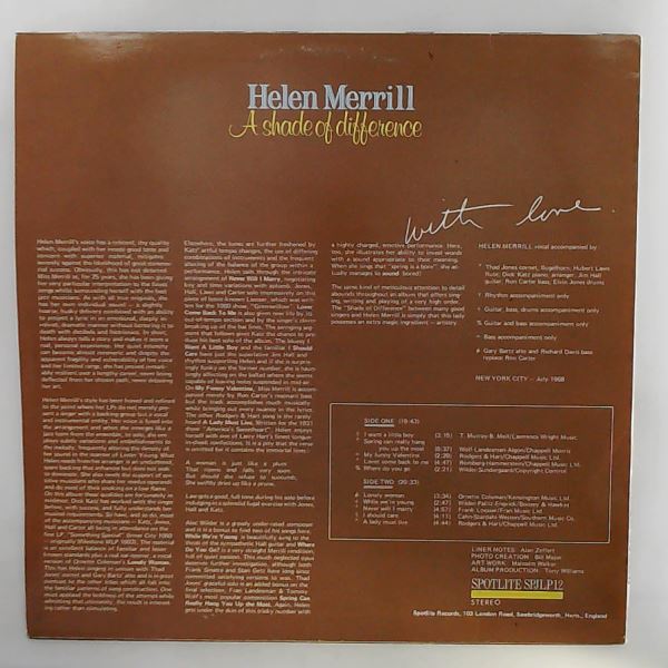 Merrill Helen — A Shade Of Difference