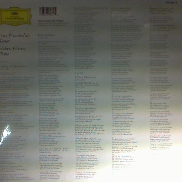 Wunderlich Fritz/Giesen Hubert (piano) — Schumann - Dichterliebe; Beethoven, Schubert