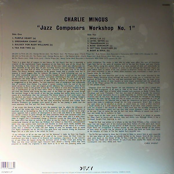 Mingus Charles — Jazz composers workshop, vol.1