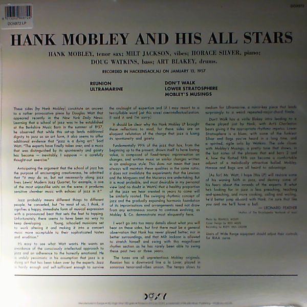 Mobley Hank — Hank Mobley And His All Stars