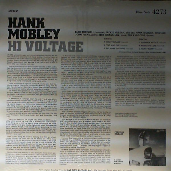 Mobley Hank Quartet — Hi voltage