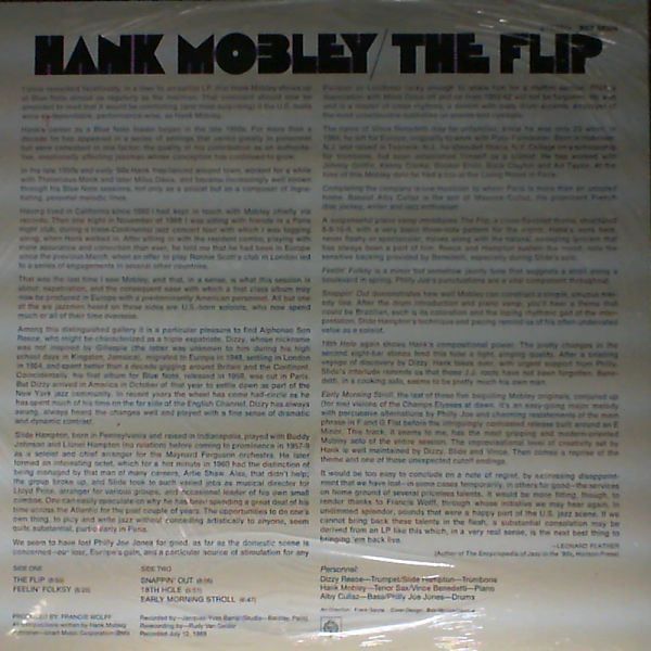 Mobley Hank Quartet — The Flip