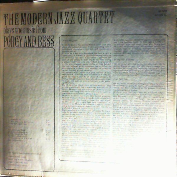 Modern Jazz Quartet (MJQ) — Plays The Music From Porgy And Bess