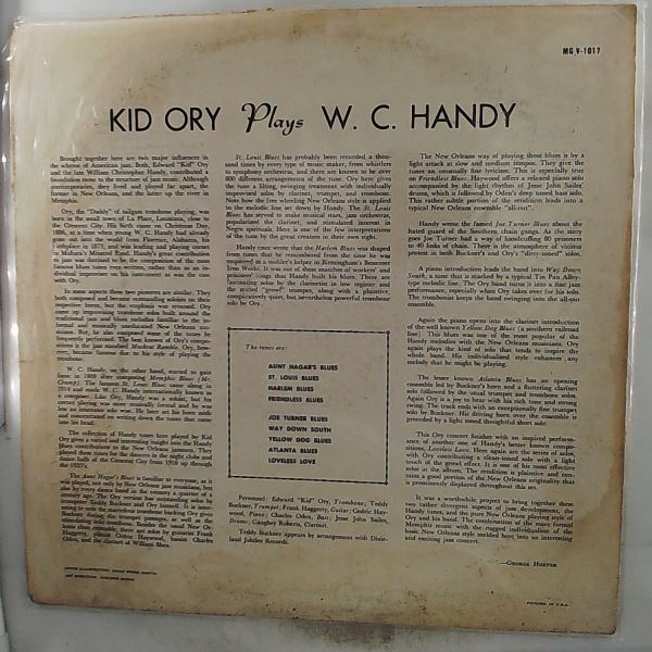 Ory Kid — Ory Kid Plays W.C. Handy