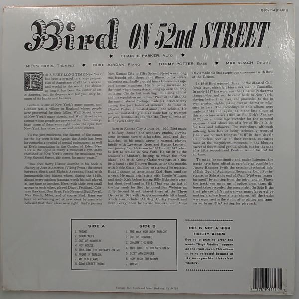Parker Charlie — Bird On 52nd Street
