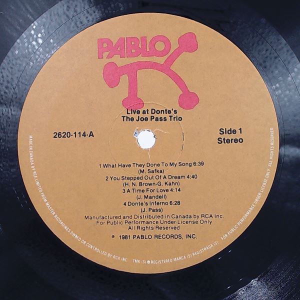 Pass Joe Trio — Live At Donte's