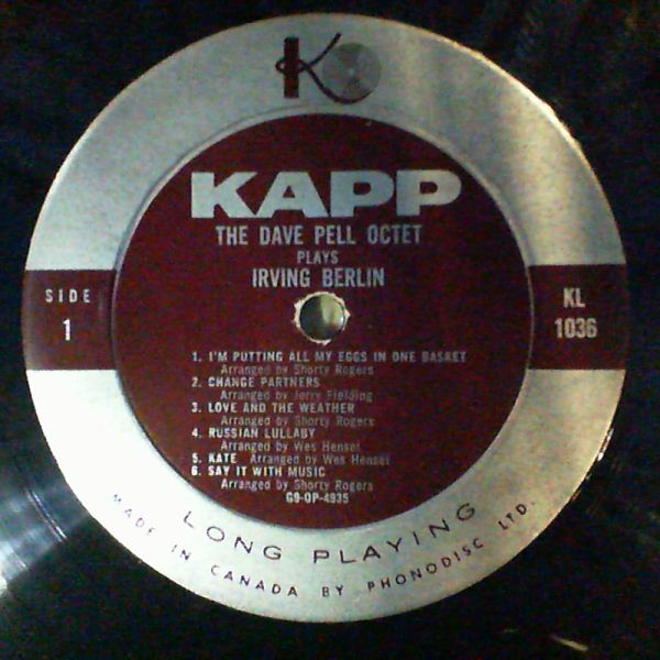 Pell Dave Octet — Pell Dave Octet Plays Irvin Berlin