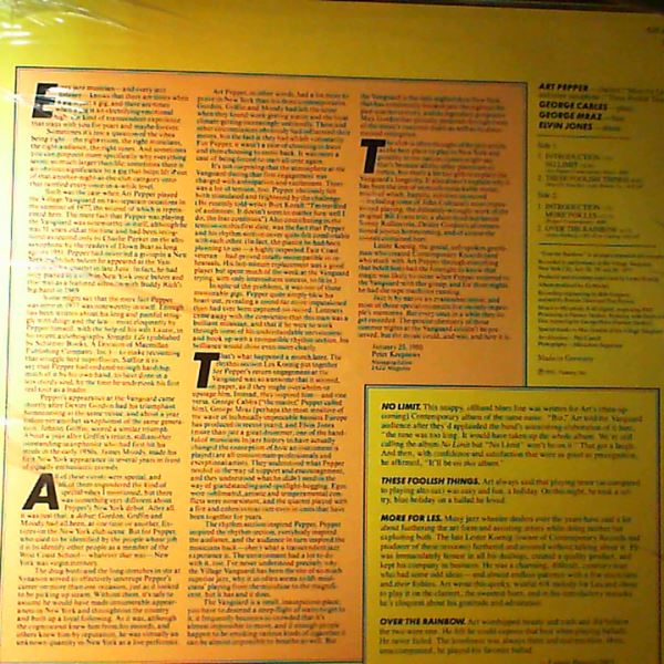 Pepper Art — More For Les - At The Village Vanguard, Vol. 4