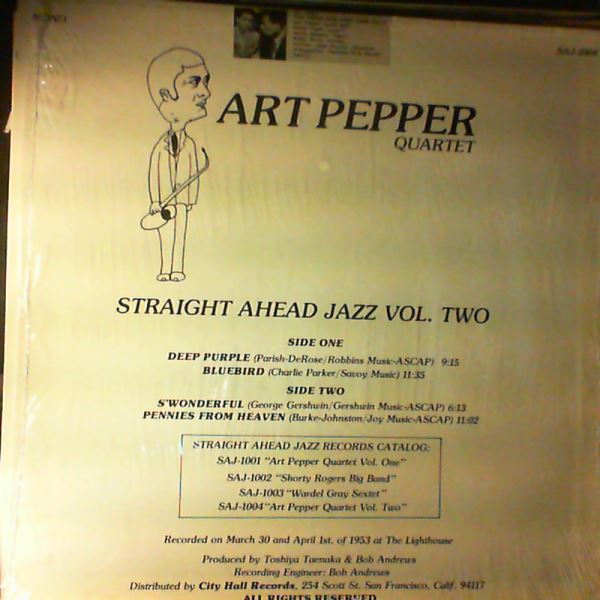 Pepper Art Quartet — Straight Ahead Jazz Vol. Two