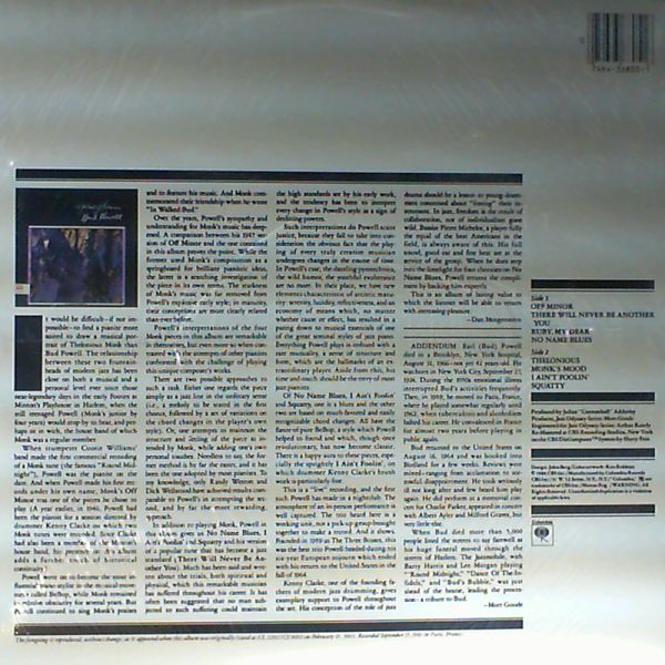 Powell Bud — A Portrait Of Thelonious