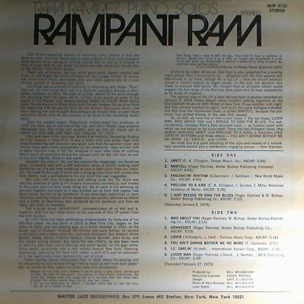 Rampant Ram — Ram Ramirez solo piano