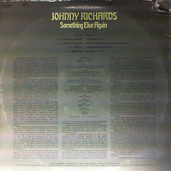 Richards Johnny — Something Else Again