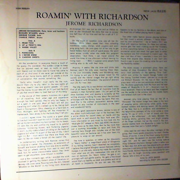 Richardson Jerome — Roamin` With Richardson