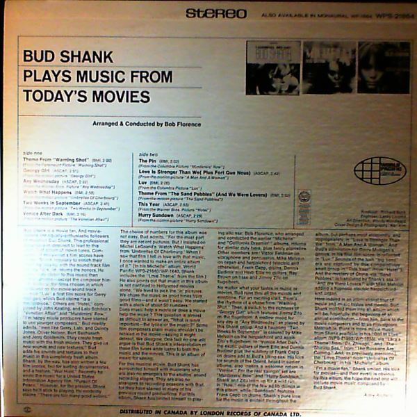 Shank Bud — Plays Music From Today's Movies