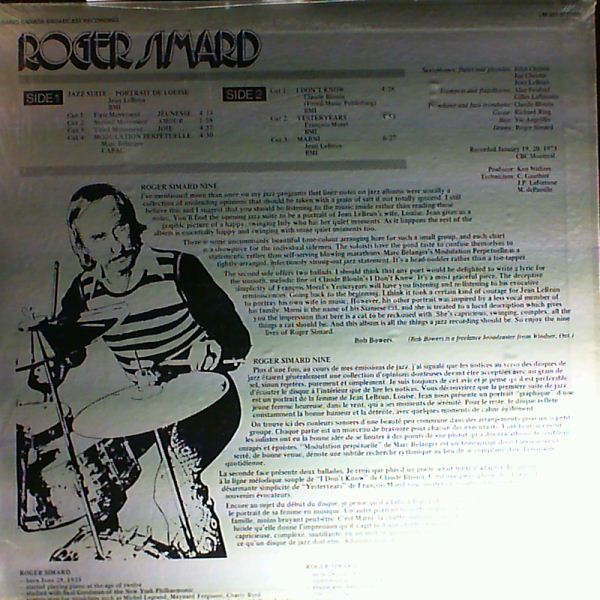 Simard Roger — Jazz Canadiana