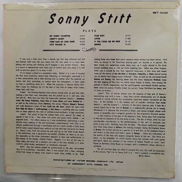 Stitt Sonny — Stitt Sonny Plays Arrangements From The Pen Of Jones Quincy
