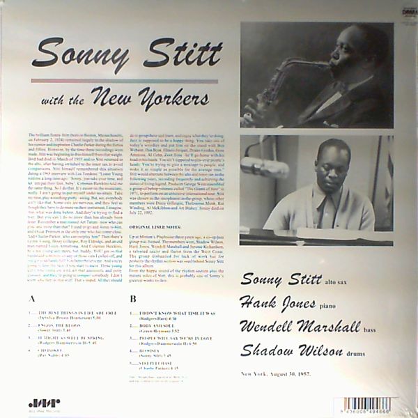 Stitt Sonny — Stitt Sonny With The New Yorkers