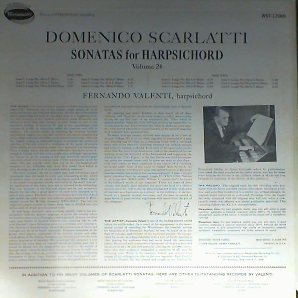 Valenti Fernando — Scarlatti D.: Sonatas for harpsichord (vol. 26)