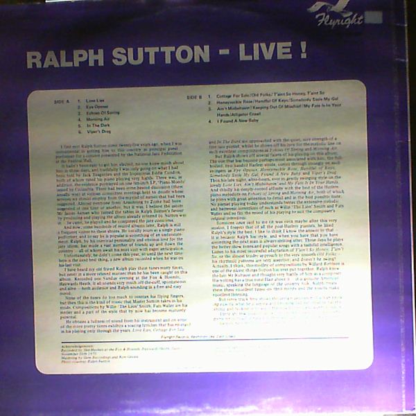 Sutton Ralph — Live