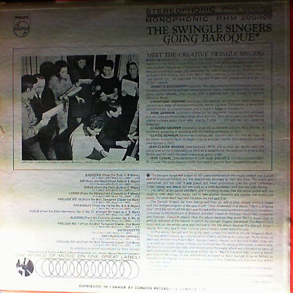Swingle Singers — Going Baroque Swinging The Hits Of Handel, Vivaldi, Bach J., Bach K.Ph., Bach W.F.