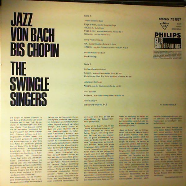 Swingle Singers — Jazz Von Bach Bis Chopin