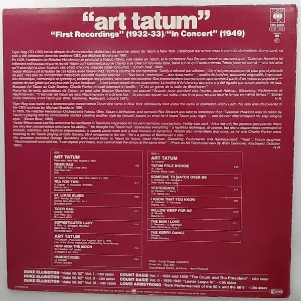 Tatum Art — "First Recordings" (1932-33) / "In Concert" (1949)