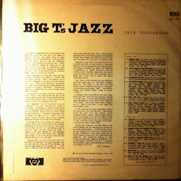 Teagarden Jack — Big T's Jazz