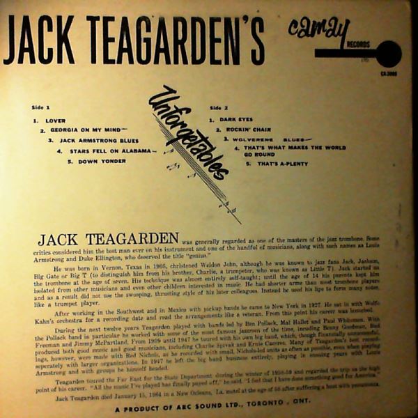 Teagarden Jack/Kaminsky Max — Unforgetables