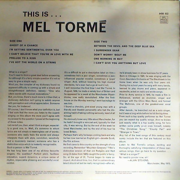 Torme Mel — This is...