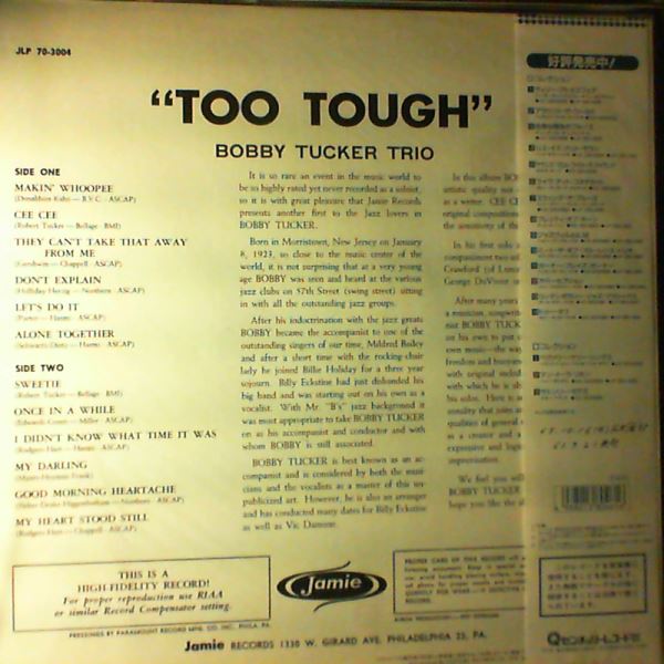 Tucker Bobby Trio — Too Tough