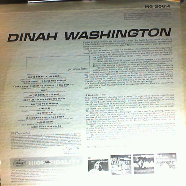 Washington Dinah — For Lonely Lovers