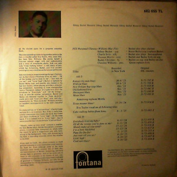 Williams Clarence Blue Five — Sidney bechet memorial