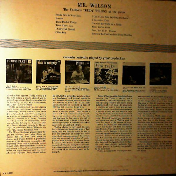 Wilson Teddy — Mr. Wilson (The Fabulous Wilson Teddy At The Piano)