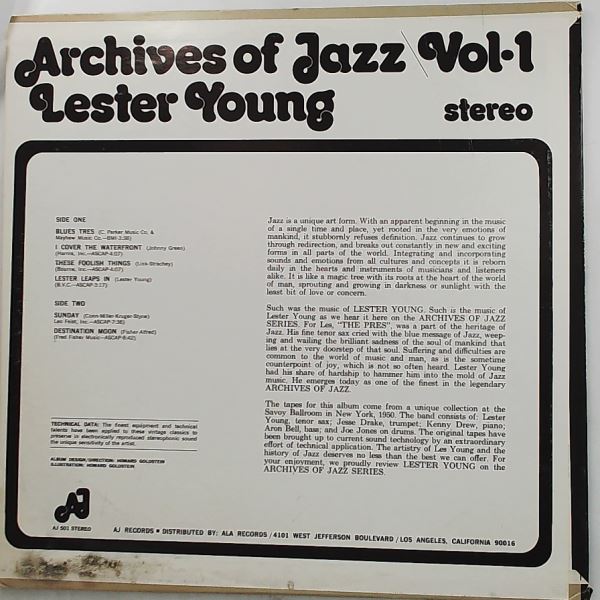 Young Lester — Archives Of Jazz Vol 1