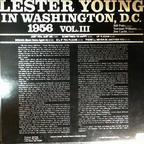 Young Lester — Pres Vol. 3 (In Washington D.C. 1956 Vol. 3)