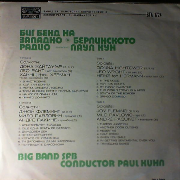 Big Band SFB (cond. Kuhn Paul) — Big Band SFB With Soloists
