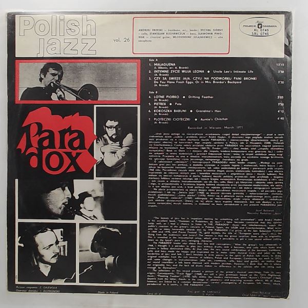 Paradox — Drifting Feather (Polish Jazz - Vol. 26)