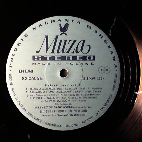 Sadowski Krzysztof — Sadowski Krzysztof (Sadowski Krzysztof And His Hammond Organ) - (Polish Jazz - Vol. 21)