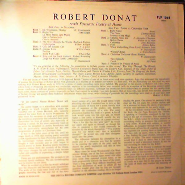 Donat Robert — Favourite Poems Read At Home: A Selection / Poems At Christmas Time
