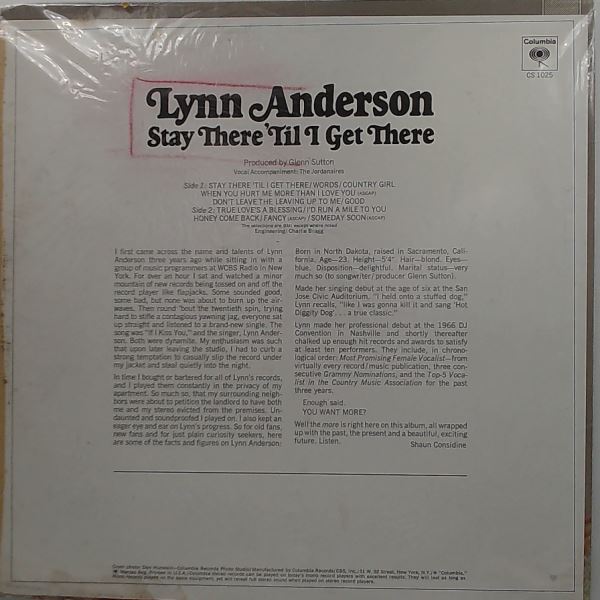 Anderson Lynn — Stay There 'Til I Get There
