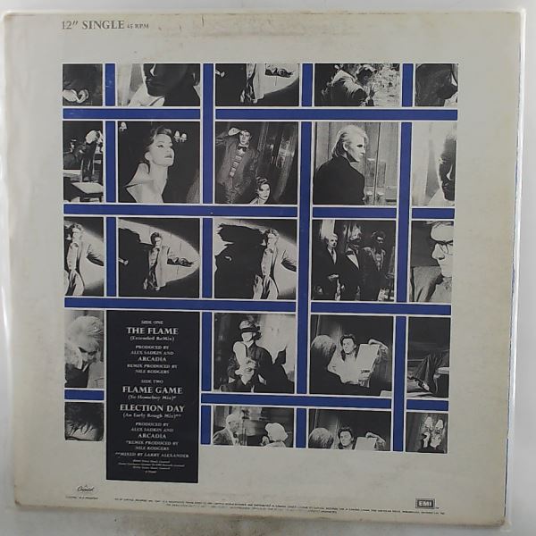 Arcadia — Flame (Extended Remix) / Flame Game (Yo Homeboy Mix) / Election Day (An Early Rough Mix)