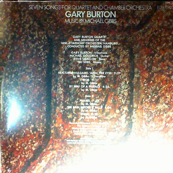 Gary Burton — Seven Songs For Quartet And Chamber Orchestra